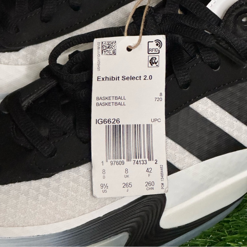 Size 9.5 - Womens Adidas Exhibit Series 2.0 Black White Basketball 1 - IG6626 - Picture 6 of 6